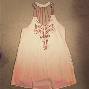 Aztec design shirt dress